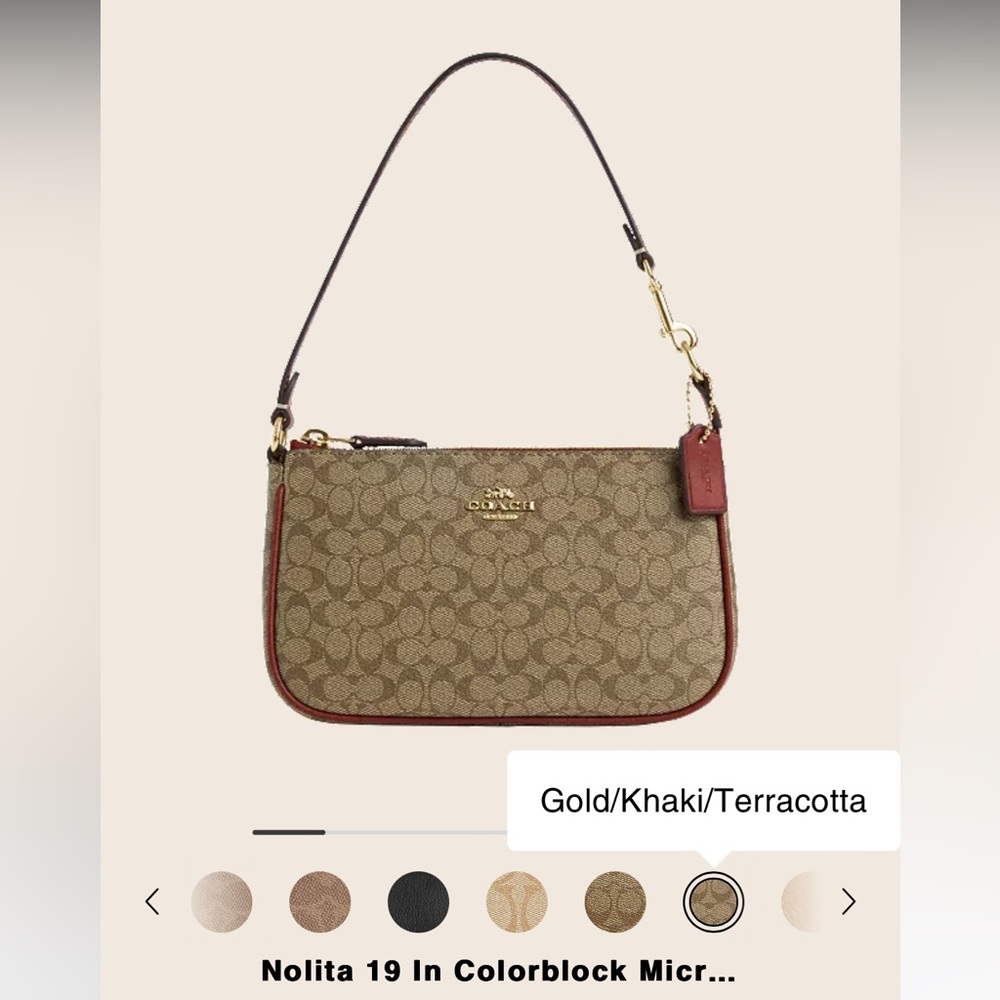Coach Nolita 19 in Colorblock Micro Signature Canvas
